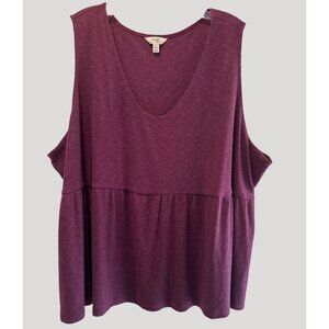 Terra & Sky Women's Plus Size Purple Sleeveless Top 4X (28W-30W) - Stylist